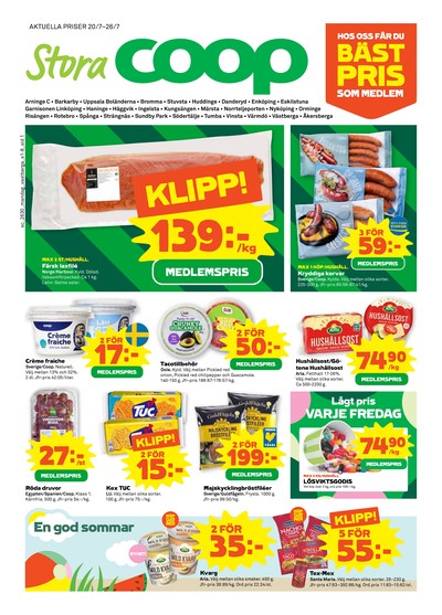 Stora Coop reklamblad i vecka 30 sida 1