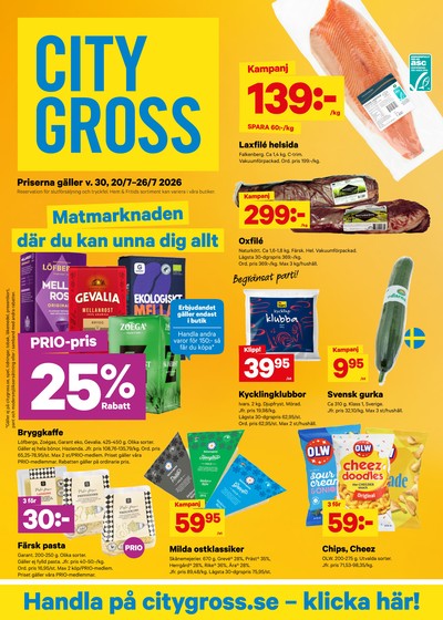 City Gross reklamblad i vecka 30 sida 1