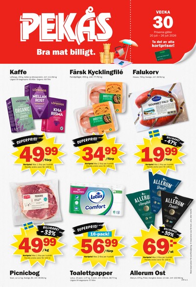 Pekås reklamblad i vecka 30 sida 1