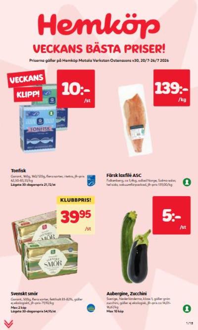 Hemköp reklamblad i vecka 30 sida 1