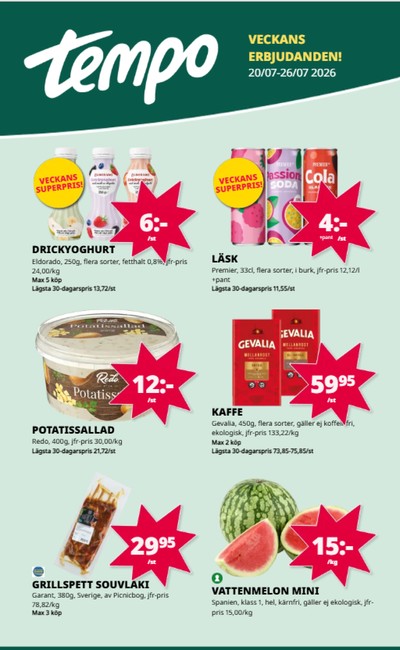 Tempo reklamblad i vecka 30 sida 1