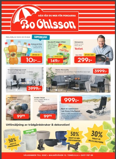 Bo Ohlsson reklamblad i vecka 30 sida 1