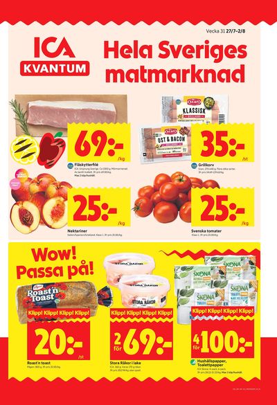 ICA Kvantum reklamblad i vecka 31 sida 1