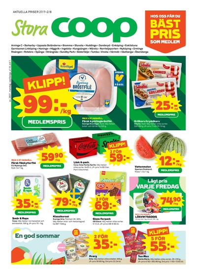 Stora Coop reklamblad i vecka 31 sida 1