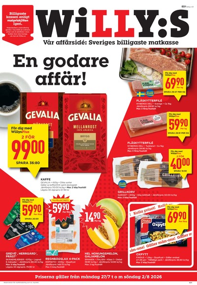 WILLY:S reklamblad i vecka 31 sida 1