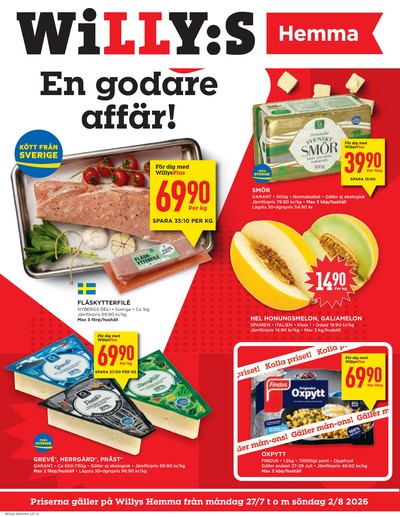 WILLY:S hemma reklamblad i vecka 31 sida 1