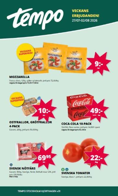 Tempo reklamblad i vecka 31 sida 1