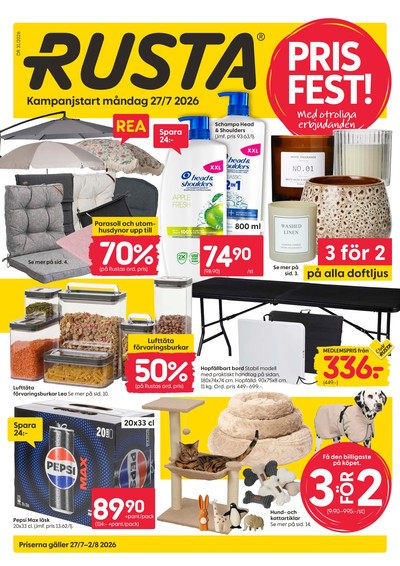 Rusta reklamblad i vecka 31 sida 1
