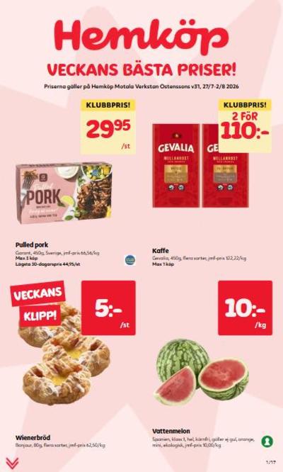 Östenssons reklamblad i vecka 31 sida 1
