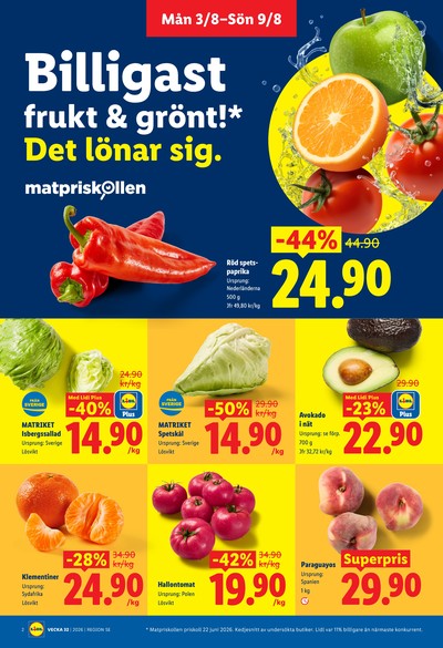 Lidl reklamblad i vecka 32 sida 2