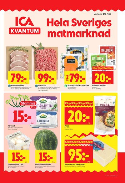 ICA Kvantum reklamblad i vecka 32 sida 1