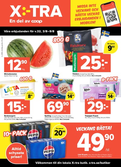 X:-tra reklamblad i vecka 32 sida 1
