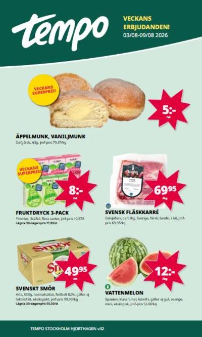 Tempo reklamblad i vecka 32 sida 1