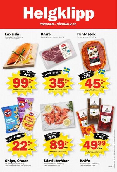 Pekås reklamblad i vecka 32 sida 8