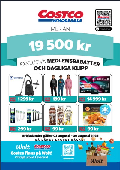 Costco reklamblad i vecka 33 sida 1