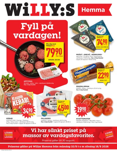WILLY:S hemma reklamblad i vecka 33 sida 1