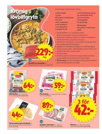 ICA Supermarket reklamblad i vecka 33 sida 4