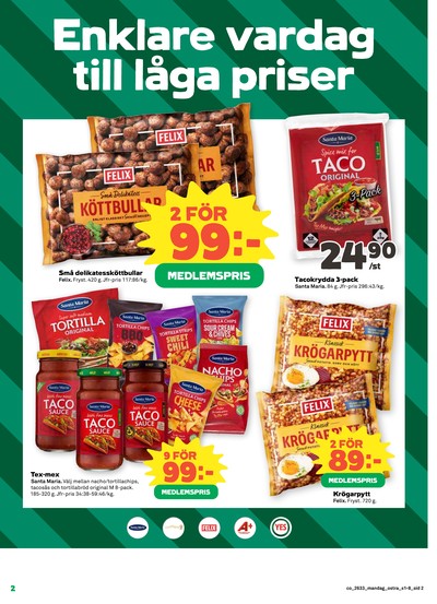 Coop reklamblad i vecka 33 sida 2