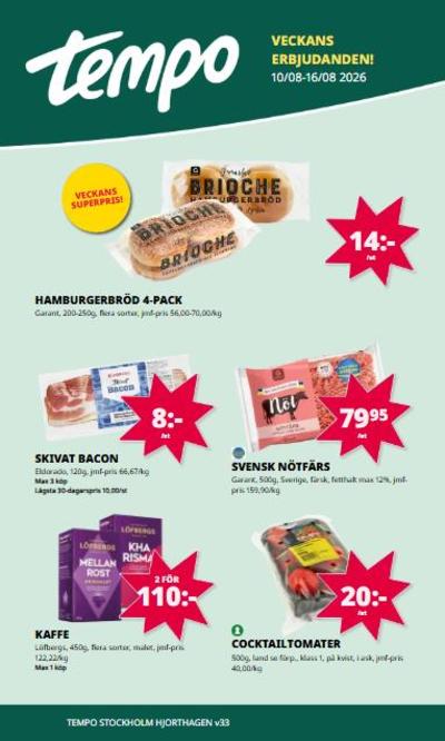 Tempo reklamblad i vecka 33 sida 1
