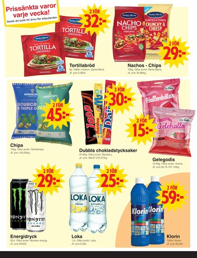 Matöppet reklamblad i vecka 33 sida 3