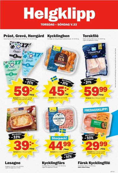 Pekås reklamblad i vecka 33 sida 8