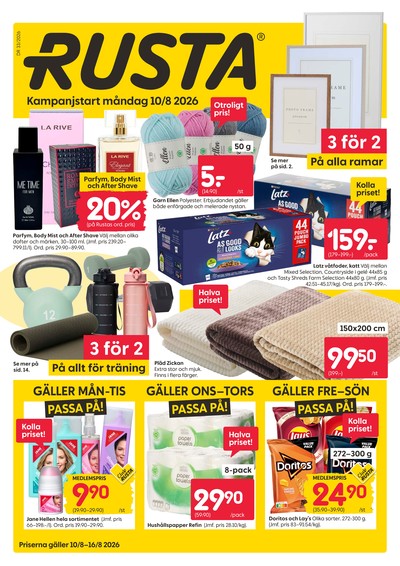 Rusta reklamblad i vecka 33 sida 1