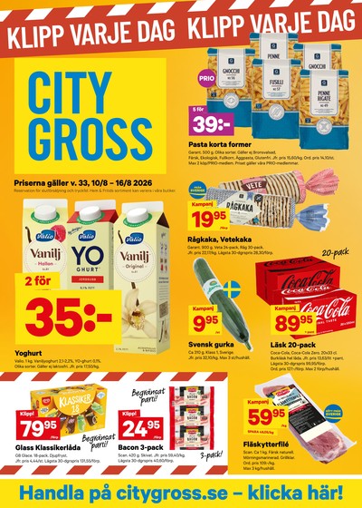 City Gross reklamblad i vecka 33 sida 1