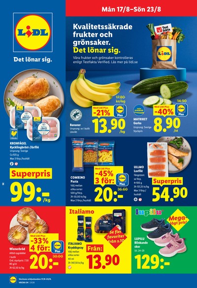 Lidl reklamblad i vecka 34 sida 1