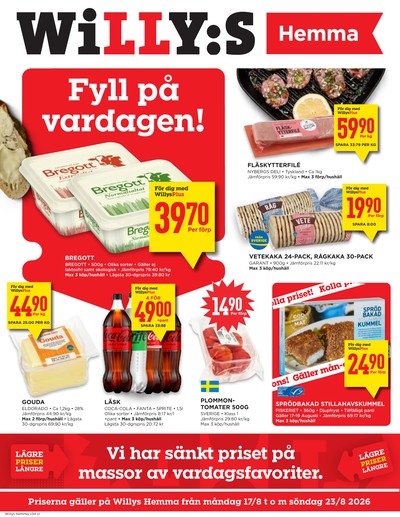 WILLY:S hemma reklamblad i vecka 34 sida 1