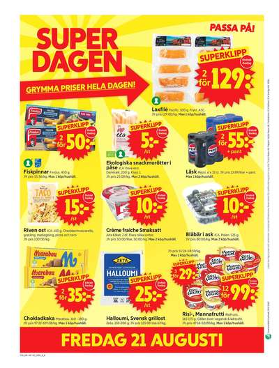 ICA Supermarket reklamblad i vecka 34 sida 10
