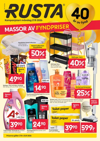 Rusta reklamblad i vecka 34 sida 1