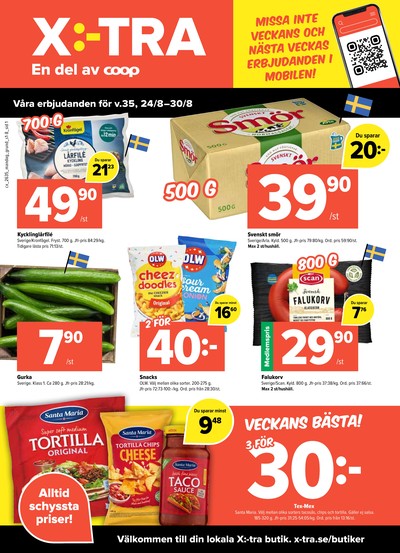 X:-tra reklamblad i vecka 35 sida 1