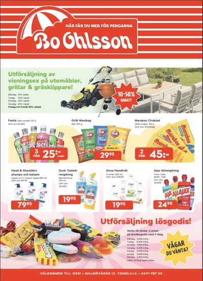 Bo Ohlsson reklamblad i vecka 35 sida 1