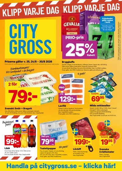 City Gross reklamblad i vecka 35 sida 1