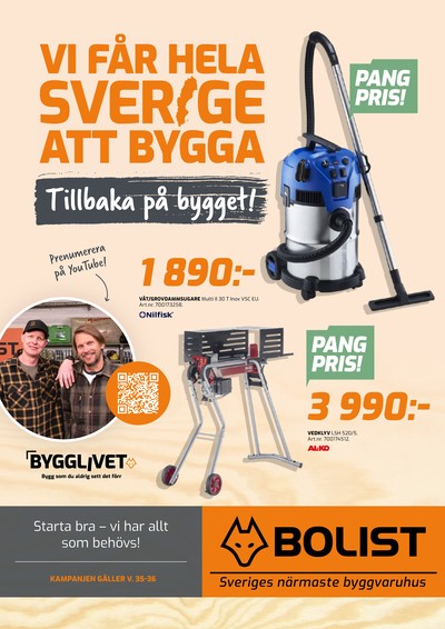 Bolist reklamblad i vecka 35 sida 1
