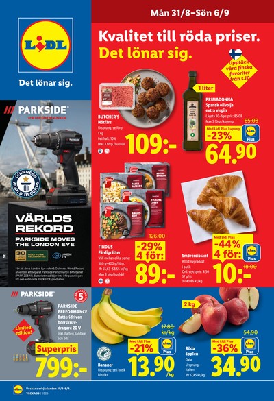 Lidl reklamblad i vecka 36 sida 1
