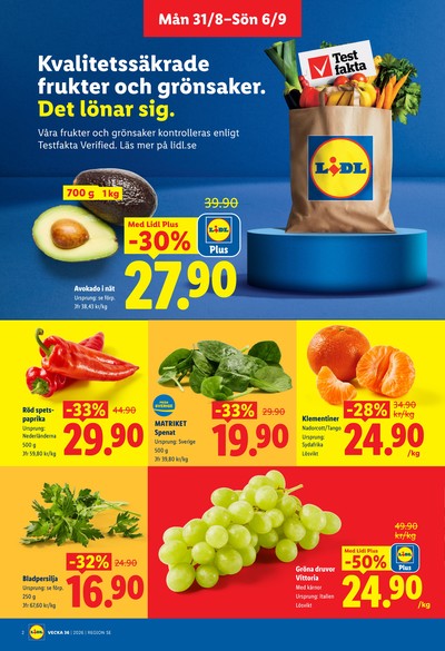 Lidl reklamblad i vecka 36 sida 2