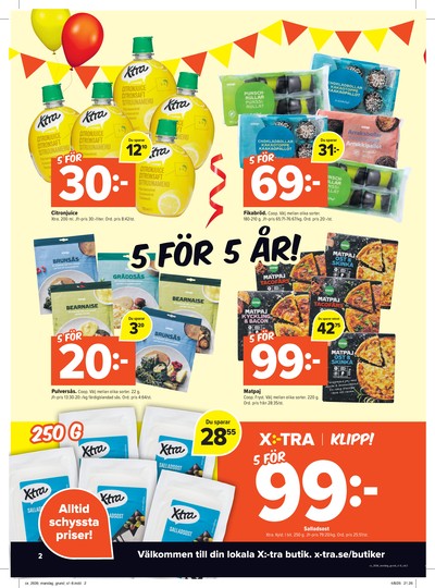 X:-tra reklamblad i vecka 36 sida 2