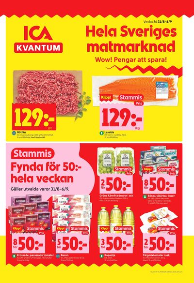 ICA Kvantum reklamblad i vecka 36 sida 1