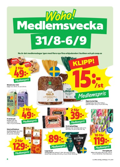 Stora Coop reklamblad i vecka 36 sida 8