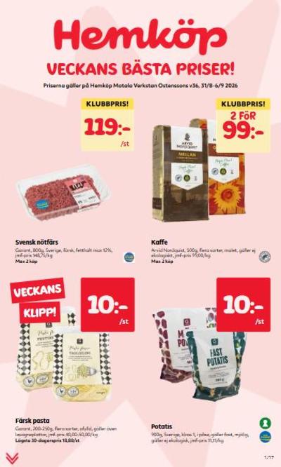 Östenssons reklamblad i vecka 36 sida 1