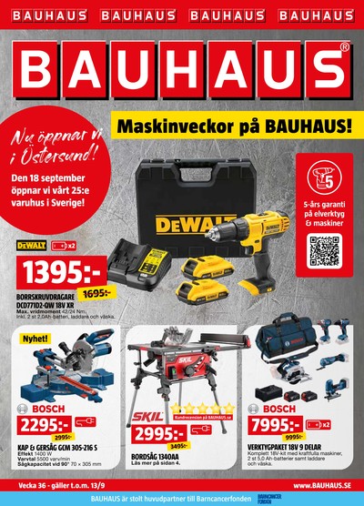 Bauhaus reklamblad i vecka 36 sida 1