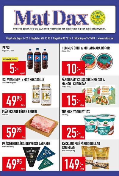 MatDax reklamblad i vecka 36 sida 1