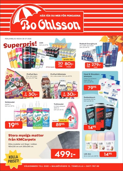 Bo Ohlsson reklamblad i vecka 36 sida 1