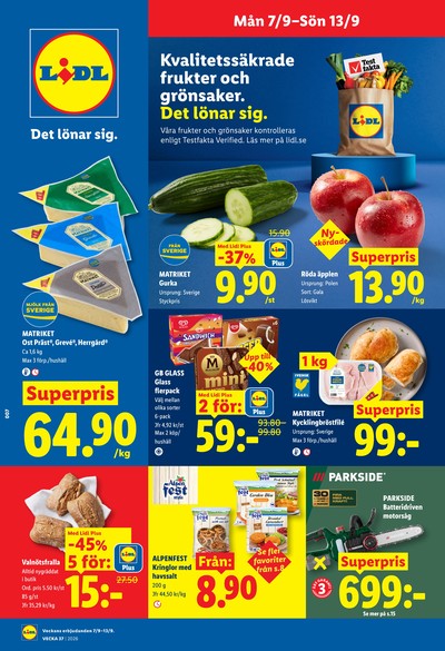 Lidl reklamblad i vecka 37 sida 1