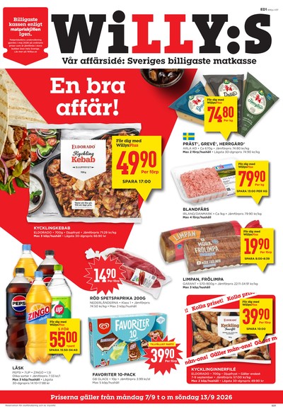 WILLY:S reklamblad i vecka 37 sida 1