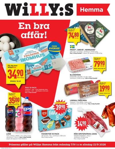 WILLY:S hemma reklamblad i vecka 37 sida 1