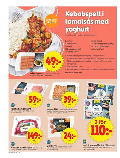 ICA Supermarket reklamblad i vecka 37 sida 4