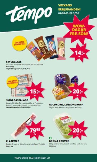 Tempo reklamblad i vecka 37 sida 1