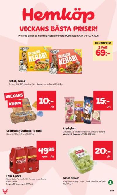 Hemköp reklamblad i vecka 37 sida 1